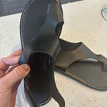 Black Sandals man made leather size 39, Velcro enclosure, NWOT Photo 2