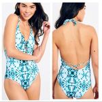 Hollister  Tie Dye Criss Cross One Piece Swimsuit Photo 1