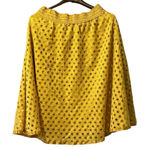 Metro Wear Womens Size Large Yellow Mustard Skirt Lace Overlay Elastic Waist Yellow Photo 0