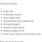 Edikted Patchwork Crop Top NWT Photo 3