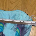 Nanette Lepore Strapless Silk Dress – Blue Peacock Feather Print - Size 6 Photo 11