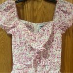 Princess Polly  Elmer Ruched Lined Mini Dress Pink & White Floral‎ Size 0 Photo 5