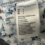 American Eagle High Rise Shortie Light Wash Patches Cut Off Beach Vacation 4 Photo 5