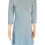 Klok Denmark Size XS Blue Textured Knit 3/4 Sleeve Dress + Cardigan Set Photo 3