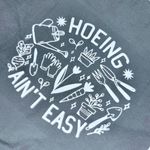 New cotton long handle hoeing ain’t easy shopping bag tote 16x14.5 hand crafted Green Photo 6