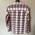 Jachs Girlfriend  women’s flannel plaid shacket with pockets, buttondown, sz M Photo 4