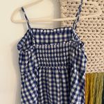 Old Navy Blue Gingham Peplum Tank Photo 1