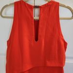 Sfera Layered Front Crew Neck burnt orange tiered sleeveless mini Dress M/L Red Size L Photo 3