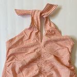 Mango Halter Tie Neck Gingham Checked Dress in Pink White | Size S NWT Photo 2
