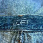 Loft Ann Taylor  blue button up boyfriend jeans Photo 5