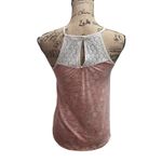 Jolt  XS Tank Top Embroidered Floral Pink White Boho Summer Photo 2