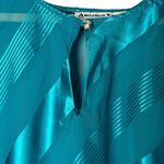 Another Thyme‎ Vintage Green Striped Cape 100% Polyester Size 18W Photo 2