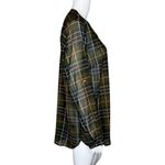 Signature Studio  Shirt Women‎ Large Green Plaid Sheer Popover Office Casual Photo 1