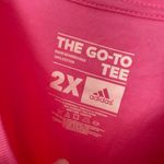 Adidas  Women’s 2X Pink The Go To Logo Tee Shirt New Photo 1