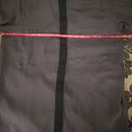 Sheer gray tunic top with black trim Photo 3