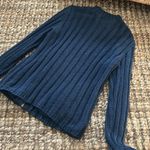 Ralph Lauren  Navy Silk Linen Blend Zip Up Knit Sweater Size Small Photo 8