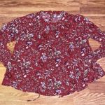 American Eagle Floral Boho Flowy Top XXS Button Up Back Photo 0