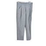 Wilfred Aritzia Chambery Wool Cashmere Blend Pleated Cropped Trouser Sz 4 Gray Photo 2
