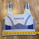 Fabletics  Inspire Seamless Panel Sports Bra Small Grey and Blue Photo 2