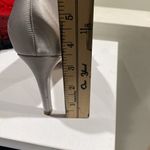 Silver Satin Evening Heels with Rhinestones Size 9.5 Photo 8