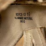 Bamboo  Royce Snake Print Lace Up Cage Wedge‎ Shoes Tan Brown 7.5 Peep Toe Photo 11