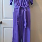 Chicme Women Purple Off the Shoulder Wide Leg Jumpsuit, Size L Size L Photo 4
