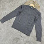 Cyrus RAYA by  Cable Knit Sweater Ruffle Longsleeve Heather Gray S Photo 1