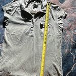 Old Navy Green Short Sleeve Tee Collared 1/4 Button Y2K 2000s Front Pocket SZ S Photo 9