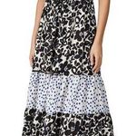 Love, Whit by Whitney Port Black Floral Puff Sleeve Maxi Dress Size M Photo 0