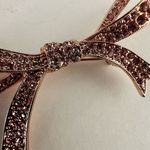 Kenneth Jay Lane pink rhinestone bow pin brooch Photo 1
