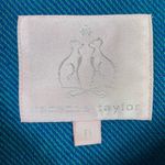 Rebecca Taylor  Teal Silk Blend Tweed Chain Accent Blazer Jacket Photo 3