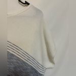 St. John  Womens Asymmetrical Neck‎ Short Sleeves Sweater Blue Shirt Size P Photo 2