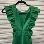 Vintage green Maxi Dress Ruffle Sleeve Size Small Photo 1