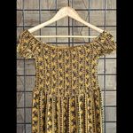 Active USA Womens Jumpsuit Medium Yellow Black Off Shoulder Wide Leg Boho Photo 1