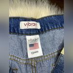 Vibrant  M.i.U Ripped Hem Button fly Wide Leg distressed Jeans Sz 13 Photo 3