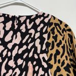 Diane Von Furstenberg  Color Block Silk Leopard Print Belmont Long Sleeve Dress Photo 8