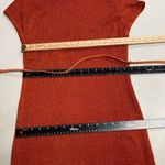 NEW YORK & COMPANY Orange Metallic Belted‎ Sweater Dress Size XS Photo 4