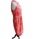 Tory Burch Silk Blend Floral Coral White Sheath Dress Size 10 Knee Length Photo 3
