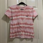 Vans sun waves tie dye baby tee shirt short sleeve light pink peach size large Photo 0
