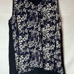 Vera Wang Simply Vera  Black and White Floral Top Photo 0