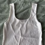 Tahari White Ribbed Tank Top Photo 1