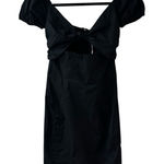 Oh Polly NWT  Black Tie-Front Babydoll Mini Dress, Size 4 Photo 0