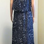 Chelsea & and Theodore Size Medium Navy blue Stars Printed Maxi Dress NWT Photo 3