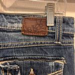 BKE Sabrina Bootcut Jeans Womens Blue Distressed Embellished Rhinestone Size 24 Photo 8