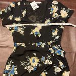 Lush Clothing Lush Floral Wrap Dress Womens XS New Black Blue Boho Feminine Wedding Photo 11
