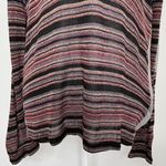 LA Made New  Striped Sweater Hoodie Lightweight Knit Elbow Patch Long Sleeve Photo 2