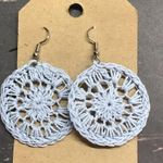 Handmade crochet dangle earrings blue MunandMe Photo 1