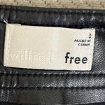 Aritzia Wilfred free Black vegan Leather zip front mini Skirt Size 0 Photo 7