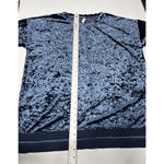 Wishlist Women’s Blue Velvet Short Sleeve Tunic Top Sheer Hem Cuffs Sz M Holiday Photo 7