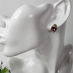 Gold Filled Garnet Red Zirconia Hoop Earrings Photo 3